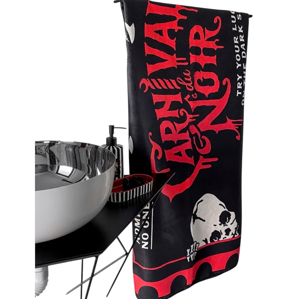 Killstar Towel 30”x60.2” Sideshoe Tricks N Chills Carnival du Noir